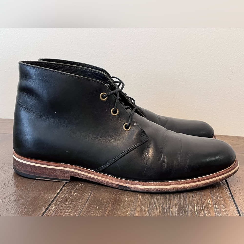 Helm Black Leather Chukka Boots Mens size 8 - Picture 8 of 12